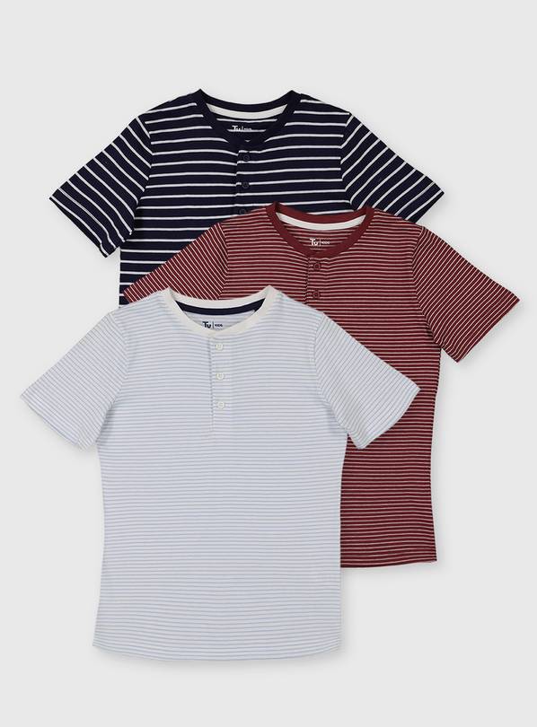Stripe Grandad T-Shirts - 3 years